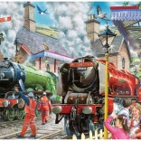 Puzzle House of Puzzles Départ des trains 1000 pièces