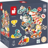 Magnets en bois voitures pour enfants