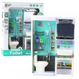 Salle de bain pour enfants – douche, lavabo et toilettes avec lumières et sons