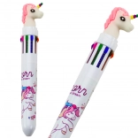 Stylo multicolore Licorne automatique blanc