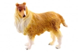 Figurine en plastique chien colley 7 cm