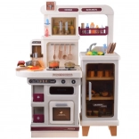 cuisine pour enfants interactive beige avec effets de lumière, de son et de vapeur