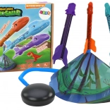 Ensemble pour enfants avec fusée à lancer avec dinosaures