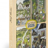 Agenda hebdomadaire magnétique Josef Lada 2026, 11 x 16 cm