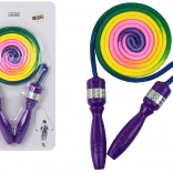 Corde à sauter arc-en-ciel Poignées violettes Coordination des mouvements