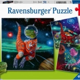Puzzle RAVENSBURGER dinosaures dans l’espace 3×49 pièces