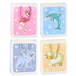 Sac cadeau animaux 3D pastel