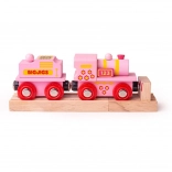 Locomotive rose avec tender BIGJIGS Rail