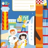 Cahier scolaire A5 avec ligne auxiliaire Espace