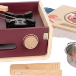 cuisinière de camping en bois SMALL FOOT – cuisine pour enfants portable 5-en-1