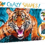 Puzzle Crazy Shapes 600 Pièces Face à Face avec Tigre Trefl