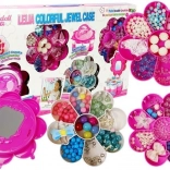 Kit de perles pour bijoux DIY avec valisette pliante et miroir