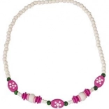 Collier pour enfant en perles de bois – blanc