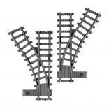 jeu de construction bloxo aiguillages pour trains et tramways rappa – lot de 2 pcs
