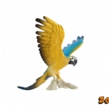 Figurine en plastique de ara ararauna 9 cm