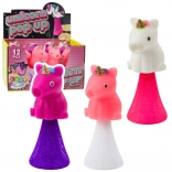 Licorne sautilleuse sur ressort 10 cm – assortiment de couleurs