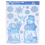 Décoration de fenêtre Bonhommes de neige 41 × 29 cm – Noël