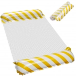 Matelas de plage gonflable jaune pour l'eau
