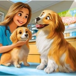 Puzzle Castorland Chiots chez le vétérinaire 120 pièces