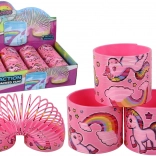 Ressort relaxant culte rose avec licorne 6 cm