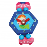 Montre en bois pour enfants avec fée, bleue 8 cm