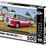 Puzzle voitures rétro – autobus Škoda 706 RO Lux (1951) 500 pièces