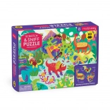 Puzzle pour enfants Pizzasaurus parfumé de Mudpuppy, 60 pièces
