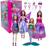 WOOPIE Ensemble de 4 Princesses Magiques - Coffret de Poupées 4 en 1 avec Accessoires