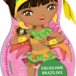 Nous habillons les poupées brésiliennes Isabela – coloriages et autocollants