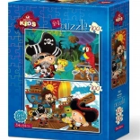 Puzzle Pirates 2×100 pièces