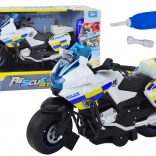 DIY Police moto à rotation Lumières sons blanc