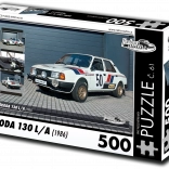 Puzzle voitures rétro Škoda 130 L 1986 500 pièces