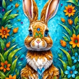 ENJOY puzzle lapin de jardin, 1000 pièces