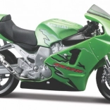 Modèle métallique de moto KAWASAKI Ninja ZR-12R 1:18 avec socle
