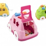 Voiture en plastique colorée à encastrements pour enfants