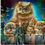 Peinture au diamant Gardiens de la forêt 30x40 cm