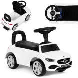 Pousseur pour enfants de style Mercedes C-Class, volant interactif, sons, blanc