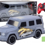 Voiture RC avec motif dinosaure 1:10, grise