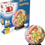 Puzzle 3D boule POKÉMON – 72 pièces sur socle