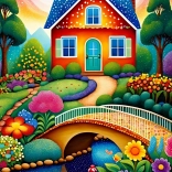 Enjoy Puzzle maison colorée – 1000 pièces