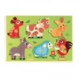 Puzzle en bois Dans la Cour par Djeco