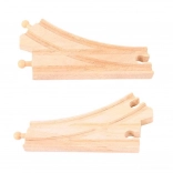 Aiguillage en bois pour circuit de train 2 pcs BIGJIGS RAIL