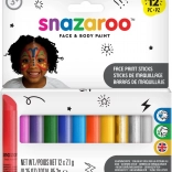 Snazaroo set de couleurs pour le visage et le corps en sticks 12 pcs