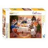 Puzzle Dîner de chats par Brain Tree, 1000 pièces
