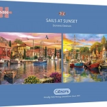 Gibsons Puzzle Voiliers au coucher du soleil 2x500 pièces