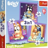 Puzzle TREFL Faites connaissance avec Bluey 3-en-1