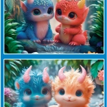 Educa Puzzle Adorables petits monstres 2x100 pièces