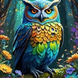 Puzzle Chouette bleue 500 pièces