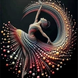 Peinture diamant La Danseuse de perles 30 × 40 cm