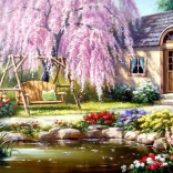 ANATOLIAN Puzzle Le Chalet au Cerisier 1000 pièces